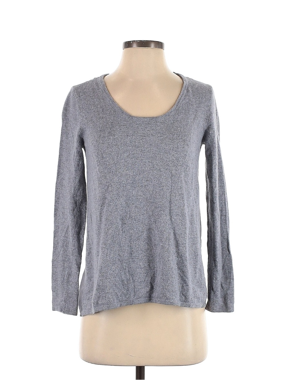 L'AGENCE Scoop Neck Long Sleeve Top - Gray